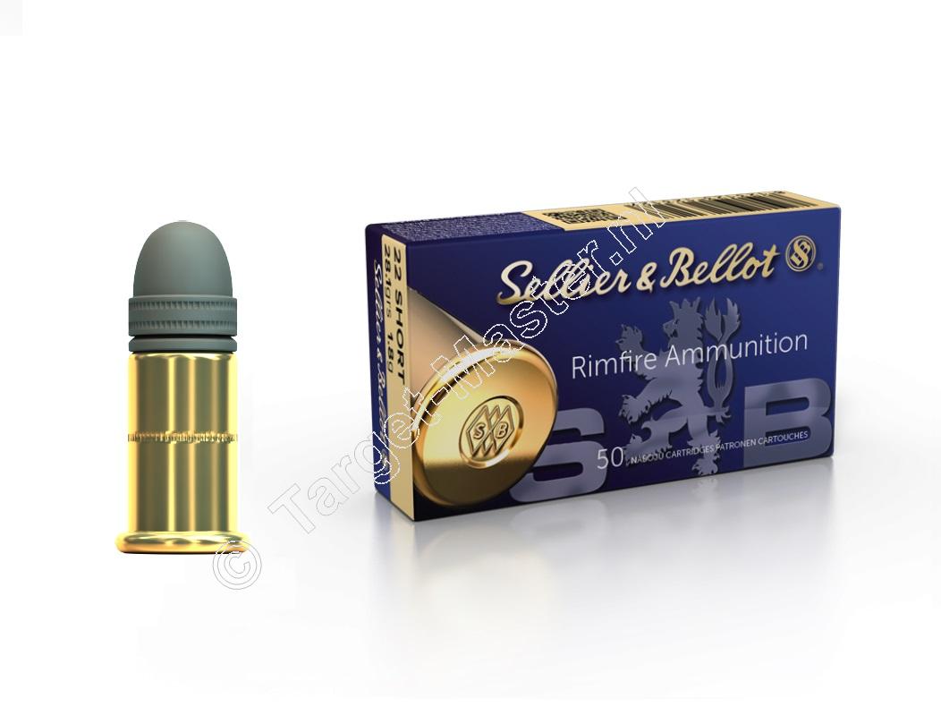 Sellier & Bellot Ammunition .22 Short 28 grain Lead Round Nose box of  50